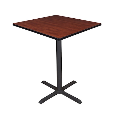 Cain Cain Cafe Tables, 36 W, 36 L, 42 H, Wood, Metal Top, Cherry TCB3636CH